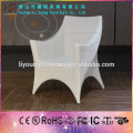 16 colors changed outdoor bar furniture illuminated white PE plastic chair
